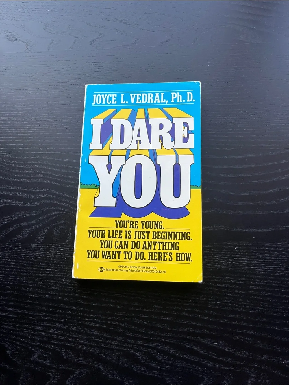 Ballantine Books I Dare You Joyce Vedral Yellow Blue Paperback Book 1980s